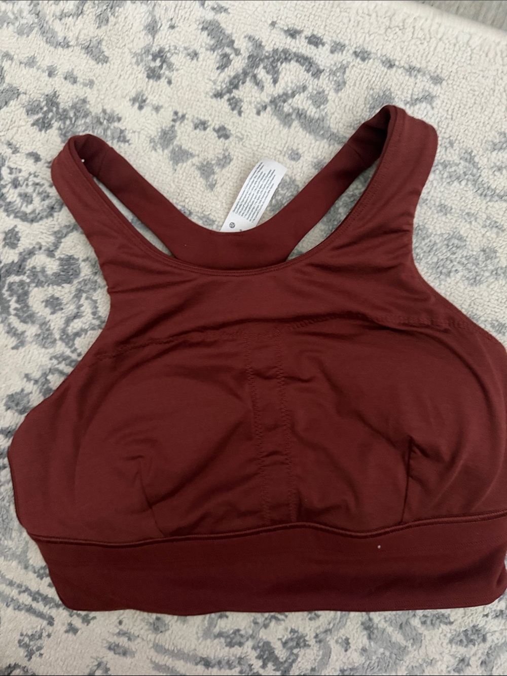 lululemon athletica High-Neck Sports Bralette - Deep Rust - Picture 3 of 4